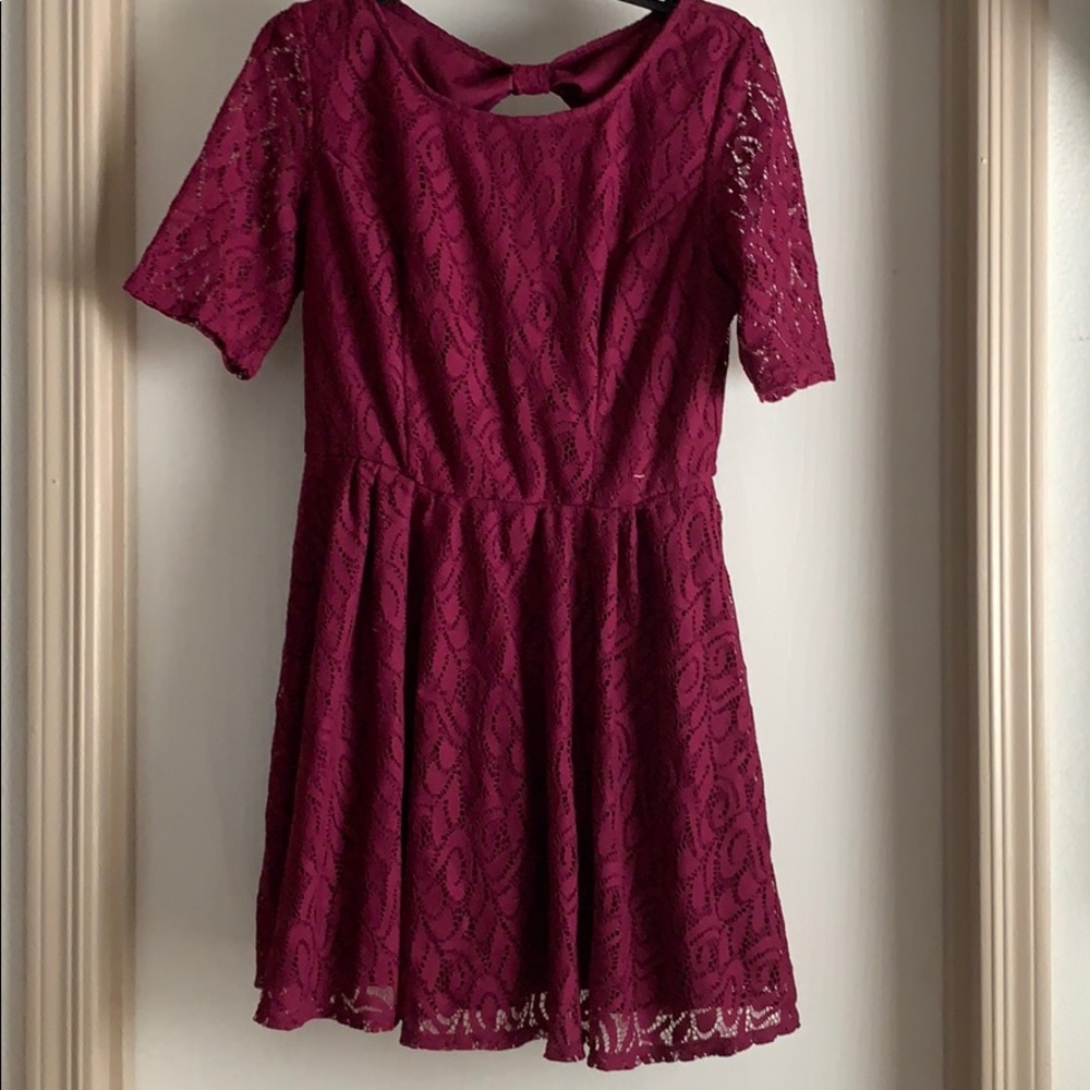 Burgundy dress